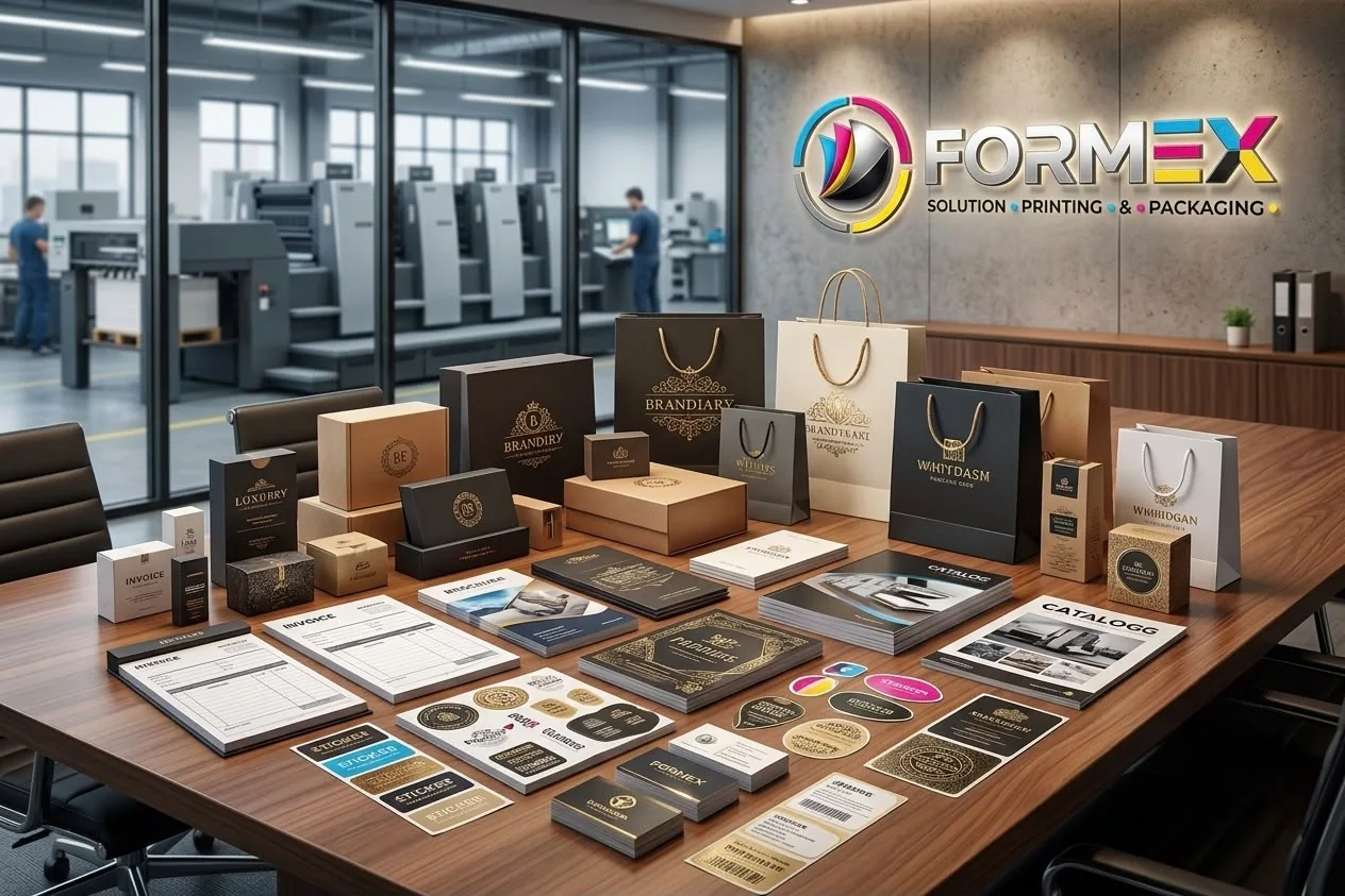 Formex branded packaging, cards, bags and printed products